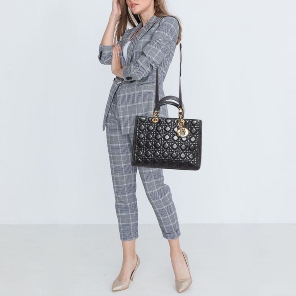 Christian Dior Lambskin Cannage Large Dark Brown Lady Dior
Shoulder Bag - Picture 11 of 11